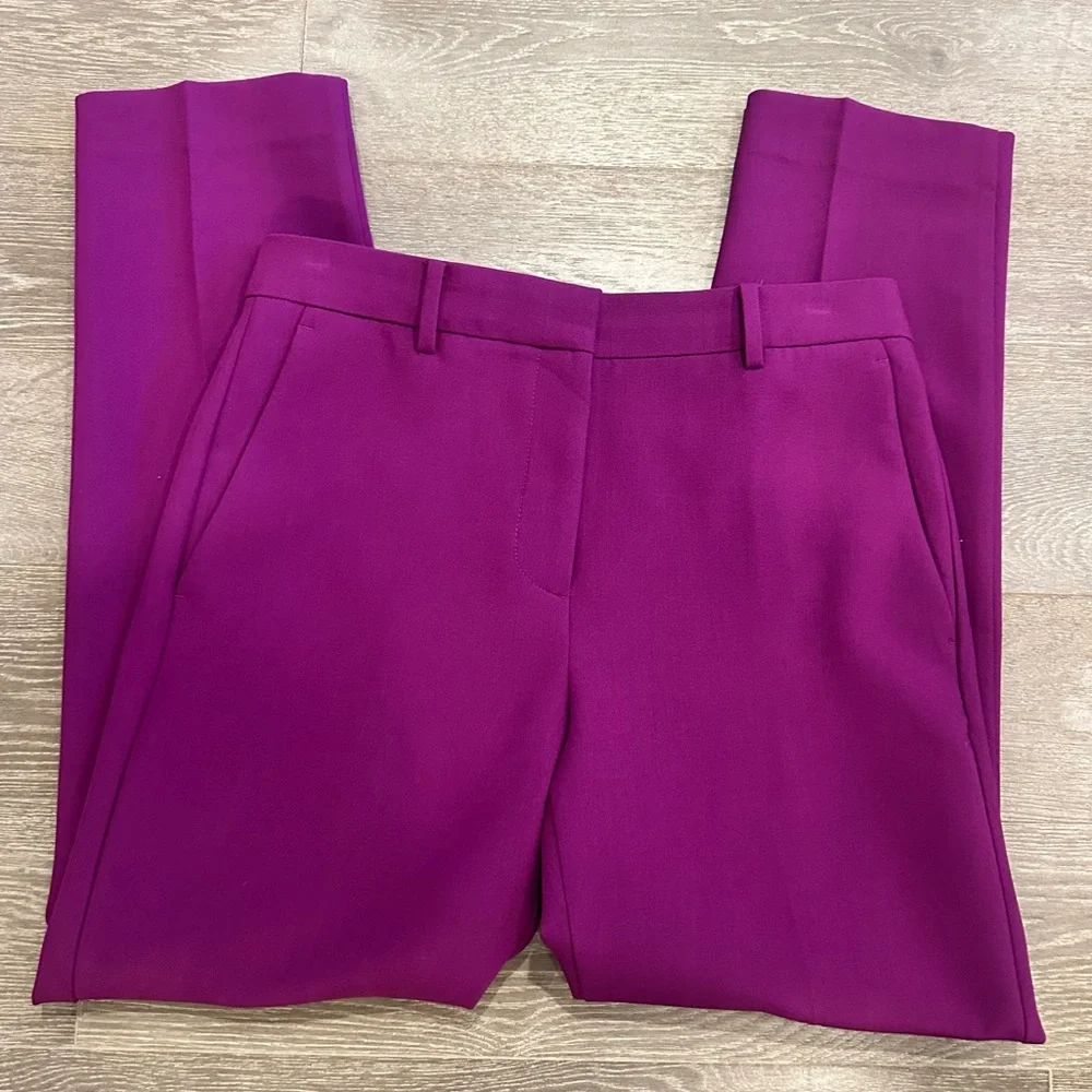 Ann Taylor Eva Ankle Pant in Pulsar Purple sz 2 - Picture 3 of 6